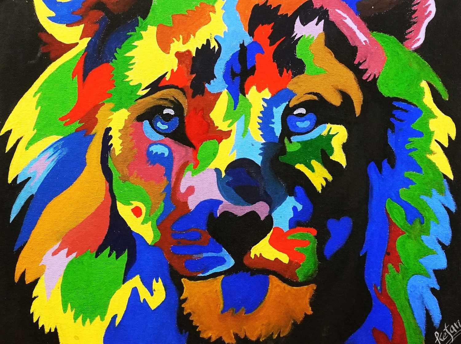 Code: GOI-GD33 POTRAIT - LION ART by KETAN YADAV